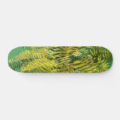 Fern, schijfjes, groene goudgele groen persoonlijk skateboard (Horizontaal)