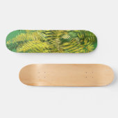 Fern, schijfjes, groene goudgele groen persoonlijk skateboard (Horizontaal)