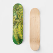 Fern, schijfjes, groene goudgele groen persoonlijk skateboard (Voorkant)