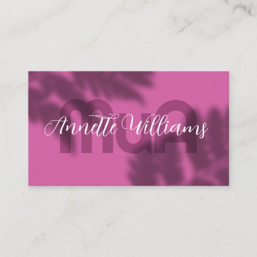 Fern shade Makeup artist Business Card Visitekaartje (Voorkant)