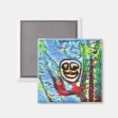 Fern Spores "glimlachen" Magnet (Voorkant / Achterkant)