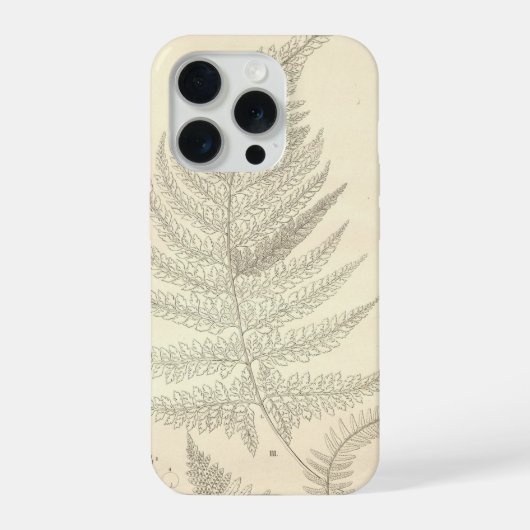 Fern-themed iPhone 15 Pro case Hoesje (Achterkant)