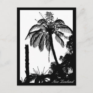 Fern Tree Forest, Silver Fern, natuur Nieuw-Zeelan Briefkaart