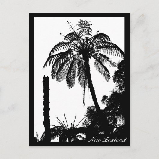 Fern Tree Forest, Silver Fern, natuur Nieuw-Zeelan Briefkaart (Voorkant)