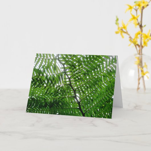 Fern Tree Note-Kaart Kaart (Gele Bloem)