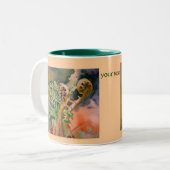 Fern Unfurling Waterverf Fine Art Tweekleurige Koffiemok (Voorkant links)