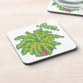 Fern, varen Pixelart, Pixel Art Bier Onderzetter (Linkerzijde)