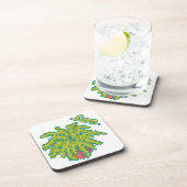 Fern, varen Pixelart, Pixel Art Bier Onderzetter (Rechterzijde)