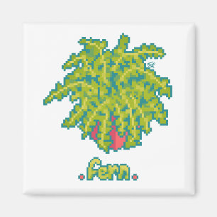 Fern, varen Pixelart, Pixel Art Magneet