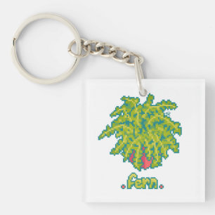 Fern, varen Pixelart, Pixel Art Sleutelhanger
