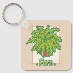 Fern, varen Pixelart, Pixel Art Sleutelhanger