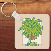 Fern, varen Pixelart, Pixel Art Sleutelhanger (Voorkant)
