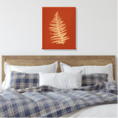 Fern verlaat de Herfst in de herfst Canvas Afdruk (Insitu (Slaapkamer))