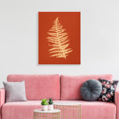 Fern verlaat de Herfst in de herfst Canvas Afdruk (Insitu (Woonkamer))