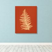Fern verlaat de Herfst in de herfst Canvas Afdruk (Insitu (Houten vloer))