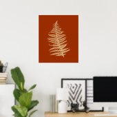 Fern verlaat de Herfst in de herfst Poster (Thuiskantoor)