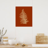 Fern verlaat de Herfst in de herfst Poster (Keuken)