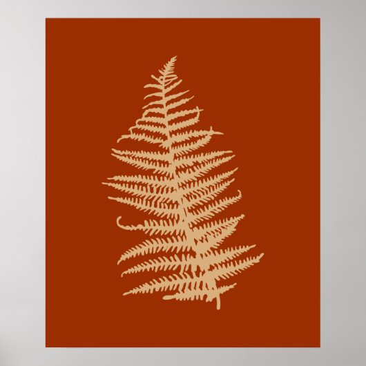 Fern verlaat de Herfst in de herfst Poster (Voorkant)