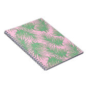 Fern vertakt zich op roze. notitieboek (Rechterzijde)