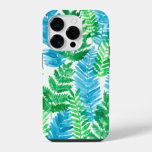 Fern waterverf iPhone hoesje (Achterkant)