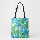 Fern waterverf tote bag (Voorkant)