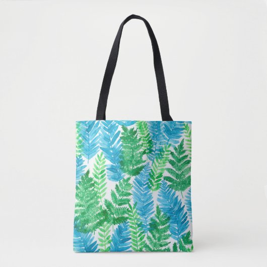 Fern waterverf tote bag (Voorkant)