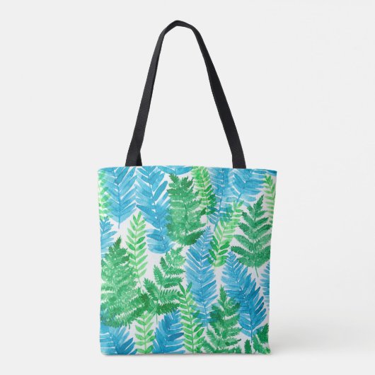 Fern waterverf tote bag (Achterkant)