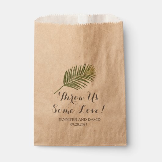 Fern Wedding Petal Toss of Confetti Favor Bags Bedankzakje (Voorkant)