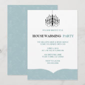 Fern Wings en Chandelier Housewarming Invitations Kaart (Voorkant / Achterkant)