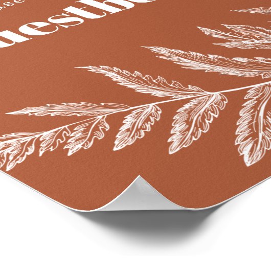 Fern Woodland Wedding Guestbook Poster (Hoek)