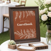 Fern Woodland Wedding Guestbook Poster