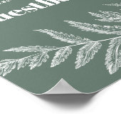 Fern Woodland Wedding Guestbook Poster (Hoek)