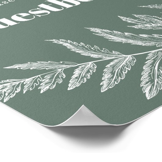 Fern Woodland Wedding Guestbook Poster (Hoek)