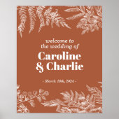 Fern Woodland Wedding Welcome Sign Poster (Voorkant)