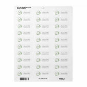 Fern Wreath Monogram Floral Retouradres Etiket (Full Sheet)
