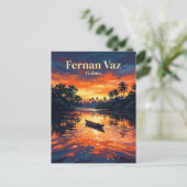 Fernan Vaz Lagune Gabon Briefkaart (Staand voorkant)