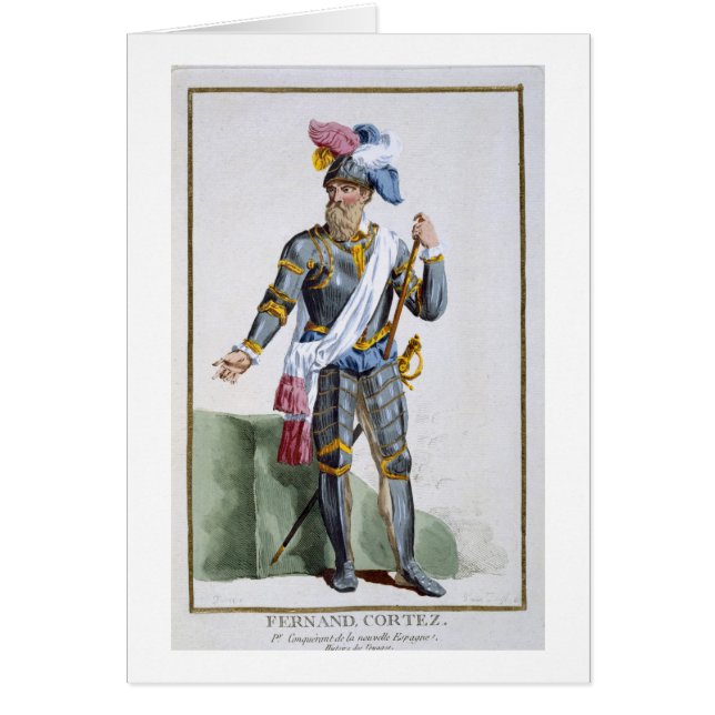 Fernand Cortez (1485-1547), gegraveerd door Pierre (Voorkant)