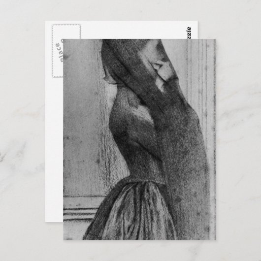 Fernand Khnopff - De sluier Briefkaart (Voorkant / Achterkant)