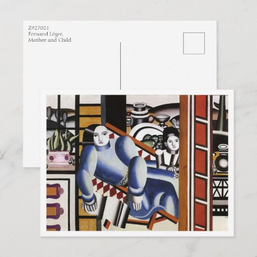 Fernand Léger, 1922, La femme et l'enfant, Modern Briefkaart (Voorkant / Achterkant)