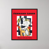 Fernand Leger: Vrouw met kat (1921) Canvas Afdruk (Voorkant)