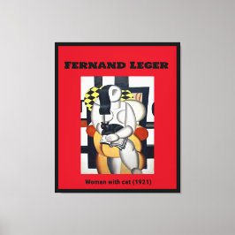 Fernand Leger: Vrouw met kat (1921) Canvas Afdruk