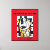 Fernand Leger: Vrouw met kat (1921) Canvas Afdruk (Voorkant)