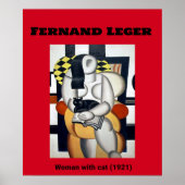 Fernand Leger: Vrouw met kat (1921) Poster (Voorkant)