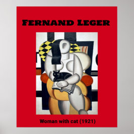 Fernand Leger: Vrouw met kat (1921) Poster