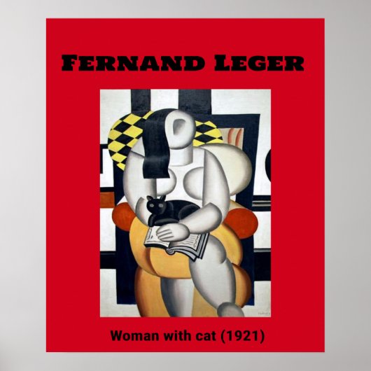 Fernand Leger: Vrouw met kat (1921) Poster (Voorkant)