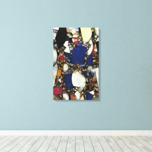  Fernand Leger Woman in Blue Canvas Afdruk (Insitu (Houten vloer))