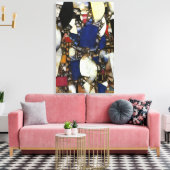  Fernand Leger Woman in Blue Canvas Afdruk (Insitu (Woonkamer))