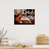 Fernand Lungren, in the Cafe, Paris, c1883 Poster (Keuken)