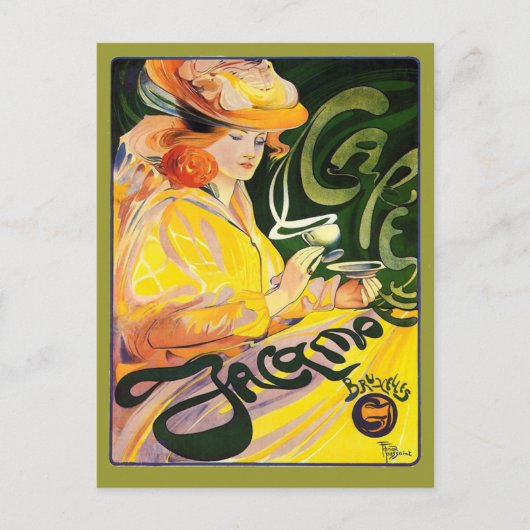 Fernand Toussaint ~ Cafe Jacqmotte Briefkaart (Voorkant)