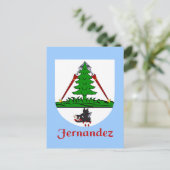Fernandez Family Heraldic Shield Briefkaart (Staand voorkant)